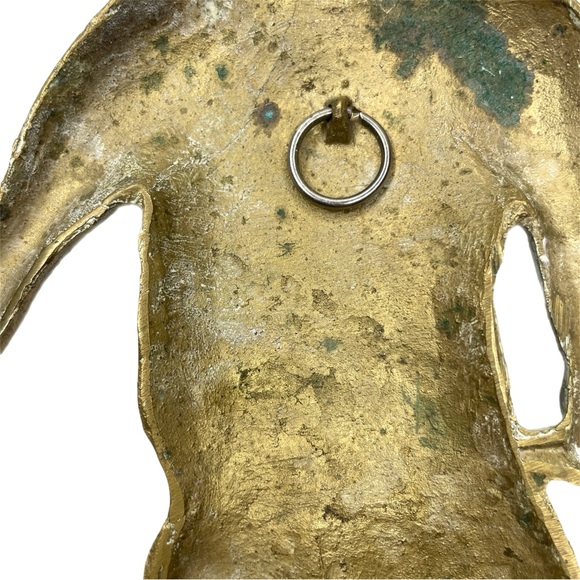 Vintage Brass Tennis Player Wall Hanging Art Plaque - Picture 6 of 7